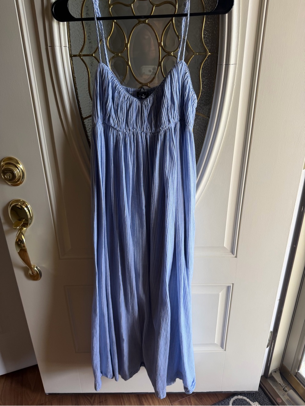 J. Crew Blue Striped Maxi Dress